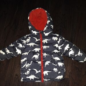 Dinosaur Print Hooded Jacket